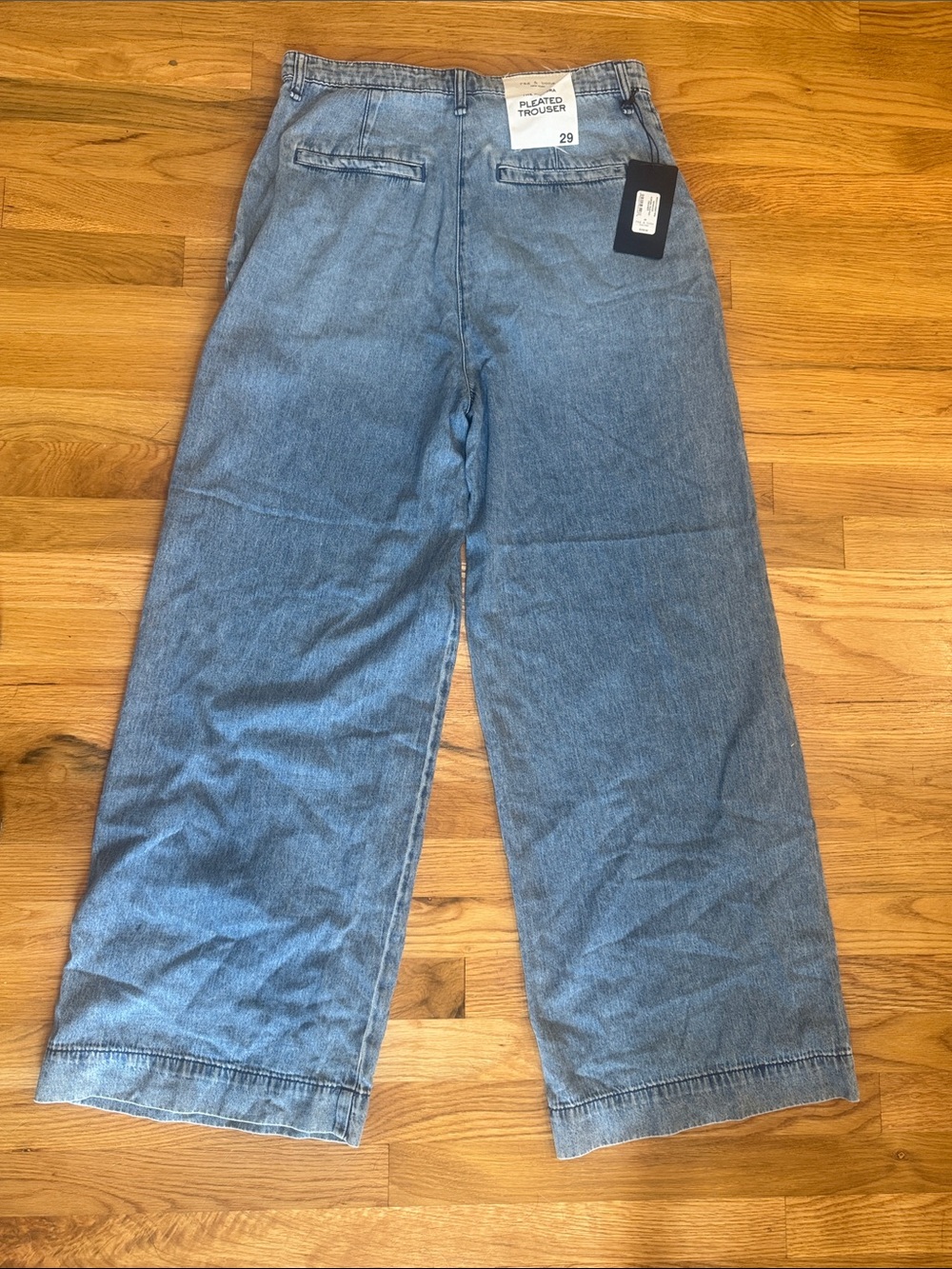rag & bone Light Blue Straight Leg Jeans - Picture 4 of 6